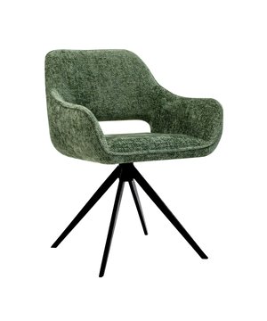 
Op zoek naar een draaistoel die comfort en uitstraling gemakkelijk combineert? Maak kennis met KICK draaistoel NORI een elegante blikvanger die jouw interieur verrijkt met een zachte, luxueuze uitstraling. Perfect voor aan de eettafel, op je thuiskantoor of als sfeervol accent in je woonkamer. Merk: Kick Collection Kleur: Groen Hoogte: 80 cm Breedte: 58 cm Diepte: 57 cm Zithoogte: 48 cm Zitdiepte: 44 cm Hoogte armleuning: 62 cm Gewicht: 7,0 kg Materiaal: Chenille stof en metaal Kleur onderstel: Zwart