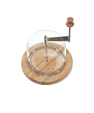 
Met deze stijlvolle girolle kaaskruller maak je in een handomdraai verfijnde kaasroosjes van Tête de Moine of andere halfharde kazen. Een absolute blikvanger op elke kaasplank of borreltafel! De houten onderplaat en het duurzame RVS krulmechanisme zorgen voor stabiliteit en jarenlang gebruiksplezier. Inclusief stolp om de kaas vers te houden en stijlvol te presenteren. Ook geschikt voor het krullen van chocolade – ideaal voor desserts en feestelijke creaties. Geschikt voor Tête de Moine en andere half harde kazen RVS krulmechanisme met houten draaiknop – stevig en hygiënisch Houten plateau met decoratieve opdruk – stijlvol en stabiel Inclusief transparante stolp – houdt de kaas vers en netjes Makkelijk in gebruik én eenvoudig schoon te maken Ook te gebruiken voor het krullen van chocolade of truffelkaas MATERIAAL: Hout, RVS, kunststof stolp AFMETING: Ø ca. 20 cm H 24.5 cm ONDERHOUD: Handwas aanbevolen GEWICHT: ca. 525 gram Merk: CASA DI ELTURO Materiaal: Hout Kleur: Bruin