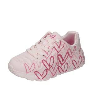 
De Skechers Uno Lite Spread the Joy sneakers voor meisjes zijn voorzien van de iconische Lovewall-hart designs. Deze trendy vetersneaker voor kinderen is volledig bedrukt met het kenmerkende hartdesign van de kunstenaar dat doorloopt tot aan de buitenzool en heeft een bovenkant van synthetische durabuck met geperforeerde details op een Skechers Air Cooled Memory FoamÂ®-binnenzool en een plateauzool met zichtbare luchtgedempte Skech-AirÂ®-tussenzool.<br><br><p></p><ul><li>Comfortabele binnenzool met Skechers Air Cooled Memory FoamÂ® </li><li>Zichtbare Skech-AirÂ®-tussenzool met luchtdemping</li><li>Synthetisch 'durabuck' bovenzijde met vetersluiting</li><li>Klassiek sneakerontwerp </li><li>Flexibele buitenzool met grip</li></ul><p></p><p><br></p>