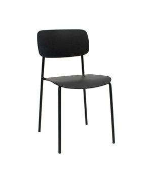 
KICK eetkamerstoel LIO: elegant, minimalistisch, tijdloos en helemaal van nu!Op zoek naar een stoel die jouw interieur direct een frisse boost geeft? Maak kennis met eetkamerstoel LIO, een moderne schoolstoel met een knipoog naar vroeger. LIO is uitgevoerd in stevig kunststof, heeft een slank metalen frame en is verkrijgbaar in diverse toffe kleuren. Perfect voor aan de eettafel, op kantoor of als eyecatcher in je interieur. Dankzij het slanke frame en de opening tussen de rugleuning en de zitting, heeft LIO een luchtige uitstraling. Daarnaast neemt deze smalle eetkamerstoel weinig ruimte in en is het daardoor de ideale keuze voor in een kleine eethoek. LIO is zonder armleuningen ontworpen, waardoor er meer stoelen aan de eettafel passen.   Merk: Kick Collection Kleur: Zwart Hoogte: 79 cm Breedte: 43 cm Diepte: 52 cm Zithoogte: 48 cm Zitdiepte: 41 cm Gewicht: 5 kg Materiaal: Kunststof en metaal Kleur onderstel: Zwart