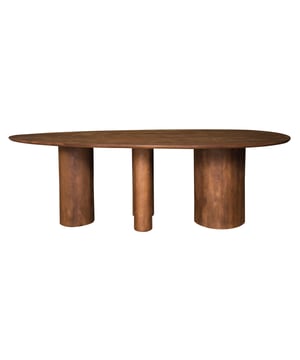 
Eettafel Amir voegt een unieke touch toe aan je interieur. Deze eettafel heeft een opvallend kiezelvormig blad, vervaardigd uit hoogwaardig mangohout in een warme kleur. De tafel is voorzien van vier robuuste, ronde poten in verschillende maten, wat zorgt voor een interessant design effect. Met afmetingen van 240 x 120 cm biedt de Amir eettafel voldoende ruimte om je woonkamer een stijlvolle en functionele uitstraling te geven. Onderhoud Mangohout heeft in het algemeen weinig onderhoud nodig en is behandeld tegen vocht en vlekken. Gebruik een lichtvochtige doek om de tafel schoon te maken. Wij geven echter geen garantie op het eventueel ontstaan van oneffenheden. Om beschadigingen, vlekken en kringen te voorkomen, raden wij aan om onderzetters en/of viltjes te gebruiken. Het mangohout is afgewerkt met een beschermlaag. Om het hout te beschermen én mooi en levendig te houden raden wij aan om het hout 2 tot 4 keer per jaar te behandelen met Elite Polish. Merk: Home67 Materiaal: Mangohout Kleur: Bruin