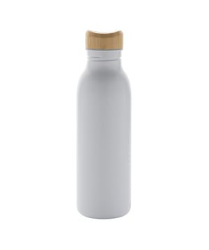 
Materiaal: Bamboe, Gerecycled Roestvrij Staal. Duurzaam. Hoogte: 22.5cm. Breedte: 6,7cm. Lekvrij, schroefdeksel, enkelwandig. Ontwerp: Logo. Capaciteit: 600ml. Verpakking: Geschenkdoos. Duurzaamheid: Amfori, BSCI, RCS gecertificeerd. Let op: Vrij van Bisfenol A.