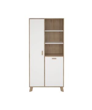 
Productkenmerken : Constructie van spaanplaat.Onderstel van MDF, 2 deuren, 8 legplanken waarvan 6 in hoogte verstelbaar.Kogelladegeleiders van metaal.Metalen scharnieren.Handgrepen van massief hout.Productafmetingen : Lengte 88,7 cm x Breedte 39,8 cm x Hoogte 188,2 cm - Nettogewicht: 53,3 kg.Pakketafmetingen : Pakket nr. 1: Lengte 108,3 cm x Diepte 52,7 cm x Hoogte 13,4 cm.Pakket nr. 2: Lengte 193,6 cm x Diepte 45,4 cm x Hoogte 9,6 cm.Totaal brutogewicht: 56,5 kg. Merk: CaliCosy Kleur: White