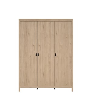 
Productkenmerken: Constructie van spaanplaat.Potenset van MDF.3 deuren.2/3 hanggedeelte met 1 metalen stang en een legplank.1/3 leggedeelte met 4 planken, waarvan 3 in hoogte verstelbaar.Metalen scharnieren.Kies bij montage uw handgreepstijl: van natuurlijk leer of zilverkleurig metaal.Productafmetingen: Lengte 150,0 cm x Breedte 58,4 cm x Hoogte 199,0 cm Nettogewicht: 103,3 kg.Pakketafmetingen: Pakket nr. 1: Lengte 62,5 cm x Diepte 173,8 cm x Hoogte 5,8 cm Brutogewicht: 27,5 kg.Pakket nr. 2: Lengte 58,7 cm x Diepte 207,2 cm x Hoogte 6,9 cm Brutogewicht: 28,0 kg.Pakket nr. 3: Lengte 61,5 cm x Diepte 198,0 cm x Hoogte 5,0 cm Brutogewicht: 28,4 kg.Pakket nr. 4: Lengte 51,5 cm x Diepte 187,6 cm x Hoogte 6,1 cm Brutogewicht: 24,5 kg.Totaal brutogewicht: 108,4 kg. Merk: CaliCosy Kleur: Wooden Effect