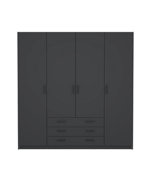 
Productkenmerken : Constructie van spaanplaat.4 deuren.3 lades.Garderobegedeelte met een metalen stang en een legplank achter de 2 middelste deuren.Achter de rechter en linker deur: 4 legplanken, waarvan 3 in hoogte verstelbaar, in totaal 8 planken.Metalen kogelladegeleiders.Metalen scharnieren.Handgrepen van ABS.Productafmetingen : Lengte 195,5 cm x Breedte 49,6 cm x Hoogte 200,4 cm Nettogewicht: 126,1 kg.Pakketafmetingen :Pakket nr. 1: Lengte 51,9 cm x Diepte 103,6 cm x Hoogte 11,7 cm Brutogewicht: 24,2 kg.Pakket nr. 2: Lengte 53,0 cm x Diepte 208,0 cm x Hoogte 4,7 cm Brutogewicht: 27,6 kg.Pakket nr. 3: Lengte 52,3 cm x Diepte 168,0 cm x Hoogte 6,7 cm Brutogewicht: 28,4 kg.Pakket nr. 4: Lengte 52,0 cm x Diepte 200,5 cm x Hoogte 5,2 cm Brutogewicht: 26,9 kg.Pakket nr. 5: Lengte 52,3 cm x Diepte 201,4 cm x Hoogte 5,2 cm Brutogewicht: 24,1 kg.Totaal brutogewicht: 131,2 kg. Merk: CaliCosy Kleur: Grey
