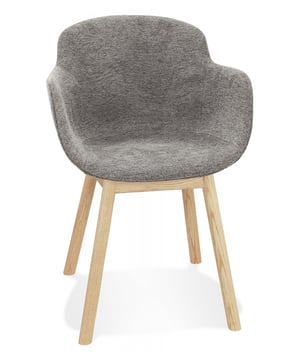 
De 'ROSSINI' stoel met armleuningen is een comfortabele en stijlvolle toevoeging aan elk interieur. Bekleed met een elegante donkergrijze stof en voorzien van naturel houten poten, biedt deze stoel niet alleen een prettige zitervaring, maar voegt hij ook een vleugje verfijning toe aan uw woonkamer, eetkamer of studeerkamer. Geniet van lange avonden met vrienden en familie in deze uitnodigende en ondersteunende stoel.Het strakke design van de 'ROSSINI' stoel maakt hem geschikt voor diverse interieurstijlen, van modern tot klassiek. De armleuningen bieden extra comfort en ondersteuning, waardoor u optimaal kunt ontspannen. De combinatie van de donkergrijze stof en de naturel houten poten zorgt voor een warme en uitnodigende uitstraling. Deze stoel is perfect om te combineren met andere meubels en accessoires, en creëert een gezellige en stijlvolle sfeer in uw huis. De 'ROSSINI' stoel is niet alleen een praktische zitoplossing, maar ook een decoratief element dat uw interieur verrijkt.KleurDonkergrijsMateriaalStof