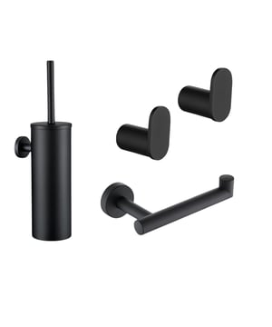 
Het toilet of de badkamer van een nieuwe uitstraling voorzien, maar geen idee waar je moet beginnen? Vergeet de lange speurtocht op het internet. Met een zwarte toiletset heb je in één keer alles in huis én bespaar je op de aanschaf.  Gegarandeerd dat alle accessoires goed combineren Bundelkorting – voordeliger dan alles los kopen Compleet – In één keer alles thuis Direct klaar om te monteren – inclusief montagemateriaal  Zorgvuldig samengesteld Bestel je de items op meerdere websites dan heb je kans dat de kleur zwart afwijkt. Niet zo mooi… Deze toiletset zwart is zo gecombineerd dat alle accessoires en kleuren bij elkaar passen. Geen kleurverschil of slecht passende designs.  Boren, lekker stevig! Niet zo’n fan van plakstrips? Montage met schroeven blijft het stevigst en is onmogelijk zo maar los te krijgen van de muur. Met deze toiletset weet je dat het goed zit. De toiletborstel, handdoekhaak én houder monteer je allemaal met schroeven.  Krachtig roestvrijstaal (rvs) Rvs roest niet, is vochtbestendig en kan tegen een stootje. Het design is strak en tijdloos. Hierdoor heb je jarenlang plezier van de matzwarte toiletaccessoires.  Wat zit er in de toiletset? 1x Toiletborstel + Houder (boren) 1x Wc rolhouder (boren) 2x Handdoekhouder (boren) Bestel deze zwarte toilet accessoires vandaag nog en voorzie het toilet van een nieuwe uitstraling!Materiaal: RVSKleur: ZwartAfmetingen: Hoogte: CM x breedte: 9CM x Lengte: 30CM