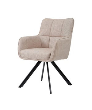 
Ervaar de perfecte combinatie van comfort en stijl met de Livingfurn Tori eetkamerstoel in een prachtige zalmroze kleur. Deze set van twee stoelen is niet alleen een lust voor het oog, maar biedt ook een ongeëvenaard zitcomfort dankzij de comfortabele rugleuning en het luxueuze zitkussen. Het halve draaibare ontwerp voegt een speelse en dynamische touch toe aan je eethoek, waardoor elke maaltijd een bijzondere ervaring wordt. Deze stoelen zijn een subtiele blikvanger en geven elke ruimte een verfijnde uitstraling.De Tori eetkamerstoel is bekleed met een zachte, geweven stof in een trendy zalmroze tint die gemakkelijk te combineren is met diverse interieurstijlen. Het strakke, moderne stalen frame, voorzien van een coating, zorgt voor een stabiele basis en een eigentijdse look. Of je nu een moderne, Scandinavische of eclectische inrichting hebt, deze stoelen passen er moeiteloos bij. De armleuningen bieden extra comfort en ondersteuning tijdens lange diners. Let op: de stoelen worden in de meeste gevallen ongemonteerd geleverd, maar zijn eenvoudig zelf te monteren.MerkLivingfurnTypeEetkamerstoelCategorieEetkamerstoelenKleurRoze (Zalm)Aantal2 stuksMateriaal BekledingGeweven StofMateriaal FrameStaal (gecoat)Afmetingen (Breedte)60 cm / 58,5 cmAfmetingen (Hoogte)89.5 cmAfmetingen (Diepte)62 cmZithoogte49 cmZitbreedte44 cmZitdiepte46 cmHoogte Armleuning65 cmGewicht10.3 kgDraaibaarJa, 180 graden auto-return / Half DraaibaarArmleuningJaMontageZelfmontage vereistOnderhoudTextiel verzorgingsset aanbevolenGarantie2 jaar