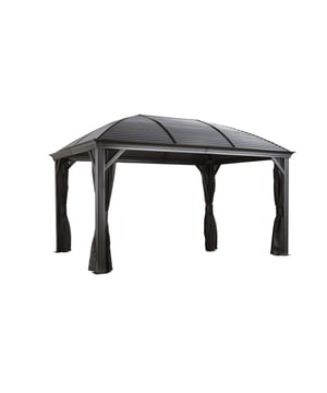 
Klassiek paviljoenontwerp gecombineerd met maximaal gebruiksgemak : het paviljoen Moreno 1014 van Sojag beschikt over praktische accessoires en is het middelpunt van uw tuin!Of u nu geniet van een ontbijt in de frisse lucht, de middag doorbrengt met een spannend boek of een gezellige avond met vrienden viert – buiten is alles gewoon leuker! Met de Moreno paviljoen van Sojag kunt u uw tijd buiten verlengen, want hij biedt betrouwbare bescherming tegen de elementen en zorgt voor ontspannende momenten van welzijn.Klassiek design, betrouwbare bescherming tegen regen, maximale bescherming tegen de zon!De Moreno 1014 paviljoen overtuigt door zijn bijzonder solide constructie en tijdloze design: de draagconstructie is gemaakt van aluminium en rust op balken met massieve palen van 12 cm dik. RVS-schroeven zorgen bovendien voor weerbestendigheid. Het dak is gemaakt van gegalvaniseerd plaatstaal en is betrouwbaar bestand tegen weer en wind. Dankzij de monochrome kleurstelling past het paviljoen naadloos in elke omgeving.Bijzonder: het paviljoen wordt geleverd met horren en is voorzien van rails met dubbele rails. Hierdoor kunt u horren en gordijnen tegelijkertijd gebruiken. Bijpassende gordijnen zijn als optionele accessoires verkrijgbaar in onze shop.De hoogtepunten in één oogopslag:Functioneel design: Klassieke paviljoen met slimme functies!Stevige constructie van gepoedercoat aluminium | Paaldikte 12 cmOptimale muggenbescherming dankzij allround nylon muggennettenDubbele bescherming: Gordijnen kunnen gelijktijdig met klamboes worden geïnstalleerd (optioneel).Massieve dakbedekking van gegalvaniseerd plaatstaal.Slim drainagesysteem: regenafvoeren zijn in de palen geïntegreerd.Ontworpen voor buitengebruik het hele jaar door !Constructie en montage:De paviljoen is eenvoudig te monteren en wordt geleverd met een gedetailleerde montage-instructies . Standaard gereedschap is vereist voor montage. Details:2 personen | 4-5 uurVoorgeboorde montagedelenVoor vloermontage heb je 12 schroeven en pluggen nodig. Deze zijn niet inbegrepen.Te monteren op een vlakke ondergrond van hout, beton of straatklinkers - Afmeting: - Kleur: Antraciet - Materiaal: Aluminium