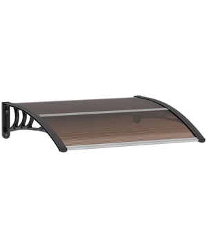 
Deze duurzame deurluifel met afdekking bestaat uit stootvaste en robuuste polycarbonaatplaten inclusief aluminium randbeschermingsstrips. Het zorgt ervoor dat je de beste bescherming geniet tegen de elementen zoals regen, sneeuw en UV-straling. Deze luifel is geschikt voor elke entree en kan ook gebruikt worden als raambescherming.Omschrijving:· Ideale luifel voor elke entree· Resistent en duurzaam· Beschermt de ingang van het huis tegen de elementen zoals regen, sneeuw en hagel· Doorzichtige afdekking van 2 robuuste polycarbonaatplaten· Polycarbonaatplaten zijn met elkaar verbonden door een H-vormige verbindingsrail· De hoes is voorzien van een aluminium randbeschermingsstrip aan de voor- en achterkant· Stabiele constructie dankzij 2 hoogwaardige draagarmen· UV-bestendig en doorschijnend· Eenvoudige en snelle montage· Incl. BevestigingsmateriaalTechnische specificaties:· Materiaal: polycarbonaat, PP, aluminium· Kleur: transparant (plaat), zwart (draagarm)· Totale afmetingen: 120 l x 75 b x 23 h cm· Afmetingen van de polycarbonaatplaat: 95 l x 37 b cm· Lengte van de draagarm: 75 cm· Lengte van de randbeschermingsstrip: 95 cm· Polycarbonaat plaatdikte: 5 mm· Gewicht: 2,5 kg - Afmeting: - Kleur: Bruin+zwart - Materiaal: Polycarbonaat
