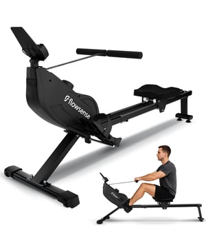
Silent powerhouse with magnetic resistance Experience a full-body workout in complete tranquility with the Flowsense Elvora Edge. This whisper-quiet rower uses advanced magnetic resistance technology for a smooth, natural rowing motion. With 16 different resistance levels, you can easily customize your workout, whether you're just starting out or are already an advanced athlete. 16 Weerstandsniveaus Voor Elk Fitnessniveau Met 16 instelbare weerstandsniveaus biedt de Elvora Edge voor ieder wat wils: Niveau 1-4: Ideaal voor senioren die hun spieren gezond willen houden. Niveau 5-8: Perfect voor beginners die willen afvallen. Niveau 9-12: Gericht op spiergroei voor gevorderde gebruikers. Niveau 13-16: Voor experts die hun conditie intensief willen trainen. Magnetische weerstandstechnologie biedt +35% meer weerstand, 80% soepelere bewegingen en tot 75% minder geluid in vergelijking met traditionele systemen. Easy installation, quick to use The Elvora Edge is cleverly designed and quick to assemble. You'll be ready to go in just 30 minutes. Thanks to the clear instructions, assembly is simple, even for inexperienced users. For every body type – from beginner to expert With a sturdy steel frame and a durable finish, this rowing machine is suitable for users up to 195 cm tall and 120 kg in weight. The nylon pull strap requires little maintenance and is quieter and more durable than traditional chains. Advanced, silent construction The Elvora Edge is built for both comfort and performance: Solid steel rails for stability Comfortable seat that glides smoothly over the rails Adjustable non-slip pedals suitable for all shoe sizes Ergonomic handles for a firm grip Only 15 dB noise level - virtually silent training Thanks to the transport wheels and vertically folding design, you can easily store the Elvora Edge after your workout. Smart LCD screen for real-time feedback The smart LCD monitor keeps track of everything during your workout: Time (TIME) Count Total Strokes (T.COUNT) Calories burned (CAL) Distance (DIST) Beats per minute (RPM) Use the MODE button to easily switch between data or let the monitor scroll automatically during intense sessions. Train with comfort and ease Everything about the Elvora Edge is designed for long-lasting exercise enjoyment. The ergonomically shaped saddle glides smoothly, the pedals are adjustable, and the handlebars fit securely in your hand. The non-slip base ensures optimal safety. Additional features Use the tablet holder to watch videos or training apps while exercising. This keeps every session motivating and fun. Technical specifications Weight: 18.5 kg Dimensions: 157 x 50 x 75 cm (L x W x H) Max. user height: 195 cm Max. belasting: 120 kg Noise level: only 15 dB Warranty: 24 months Trial period: 30 days Flowsense Elvora Edge – Quiet. Powerful. For all levels. Whether you want to burn fat, build fitness or strengthen muscles – the Elvora Edge offers everything you need, in silence and comfort.