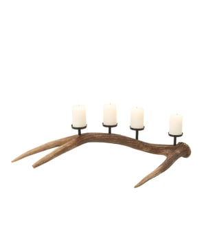 
Candle Holder Antlers Polyresin Brown Small Width30Height17.5Length65Weight1.22 kgCollectionWinter 2025Colour BrownMaterial compositionIron(15%),polyresin(85%) Materiaal: