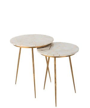 
Set Of Two Sidetable Marble/Iron Gold/White Width41Height46Length41Weight20.14 kgCollectionWinter 2021Colour Cream/ivoryMaterial compositionMarble(50%),iron(50%)Max seating weight20Mounting requiredYes Materiaal: