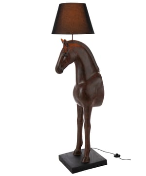 
Floor Lamp Horse Front Polyresin Dark Brown Width40Height153Length47Weight9.6 kgCollectionWinter 2025Colour BrownMaterial compositionPolyresin(95%),metal(5%)SocketE27Max Wattage60.0Cable Length200.0 Materiaal: