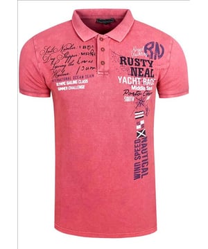 
<p>Poloshirt heren | Normale pasvorm | Rusty Neal | Stretch | All over print</p>
<p>Heren polo van het casual Italian Style merk Rusty Neal. Dit mannen poloshirt met korte mouw en stretch is voorzien van een kraag met knopen en heeft een normale pasvorm.</p>
<p>Materiaal: 100% Katoen</p>
<p>Kleur: Koraal / Roze</p>