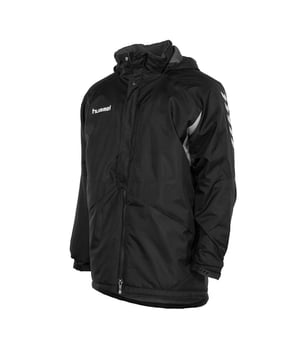  Helemaal bij de tijd met deze musthave van Hummel   Topkwaliteit zoals je van Hummel gewend bent  Uit de nieuwste collectie en nu beschikbaar voor jou!
Hummel Voetbal Trainingskleding Wind regenjacks van het materiaal en in de kleur 999 Black/black/white.