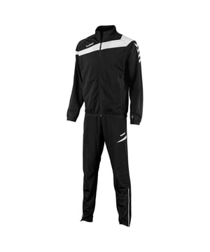 Wauw, met dit topitem uit de nieuwe collectie van Hummel mag je gezien worden!
Hummel Voetbal Trainingskleding Trainingspakken van het materiaal en in de kleur 999 Black/black/white.