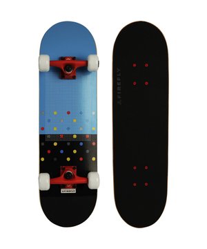Koop dit Firefly artikel nu met hoge korting op V&D in de online Firefly outlet.
Met het skateboard SKB 305 van FIREFLY kun je ontspannen door de stad cruisen. Hier ontmoet een cool vormgegeven onderkant een antislip oppervlak aan de bovenkant, wat uitglijden voorkomt en optimale controle mogelijk maakt. Het robuuste deck is gemaakt van 9-laags Chinees esdoorn en is 61 x 16,5 cm groot. Het skateboard heeft 3,5-inch aluminium trucks en 54 × 36 mm lichtlopende wielen.