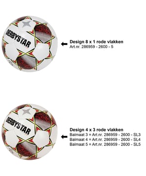 
Derbystar Voetbal Ballen van het materiaal en in de kleur 105 Wit-multicolour.