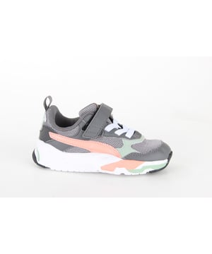 
Puma 390839-06  sneakers meisjes in de kleur grijs materiaal imitatieleer maat 28 binnenvoering Textiel materiaal zool Rubber