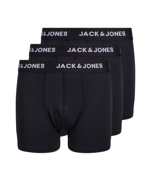 
Set van 3 Jack and Jones zwarte microfiber boxershorts voor kinderen. De JACBASE jongens boxershorts bevat 3 effen zwarte sportonderbroeken met korte pijpen en elastische waistband.