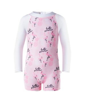 
Materiaal: Elastaan, Nylon, Polyester. Ontwerp: All-over print, Flamingo, Logo, Ananas, Tekst. Sluiting: Rits achteraan, Pull-On. Hals: Crew Neck. Stoftechnologie: UV-bescherming. Mouwtype: Met lange mouwen. Verpakking: Schommelingsmarkering. Zonneschatting: UPF 50+.