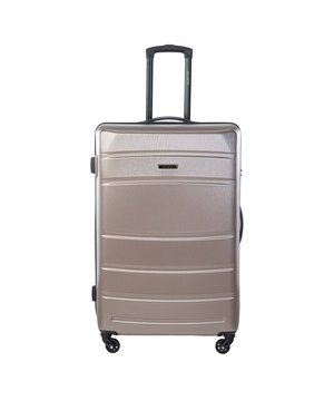 
90% ABS kunststof, 10% PU (polyurethaan). Hoogte: 76cm. Breedte: 51cm. Lengte: 30cm. Handvatfuncties: Intrekbaar. 360 wielen, extra handgreep, handgrepen, combinatieslot, riem, zwenkwielen, telescopische handgreep. Bevestiging: Travel Sentry goedgekeurd slot. Ontwerp: Lijnen, Logo. Vakken: 1 hoofdvak, binnenvak, vak met rits. Zakken: 1 binnenzak, ritssluiting. Inhoud: 97L. Duurzaam.