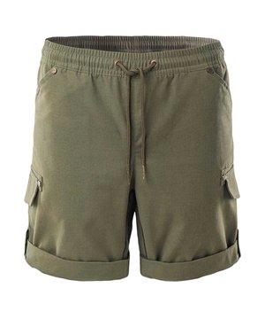 
65% Polyester, 35% Katoen. Ontwerp: Eenvoudig. Zakken: 2 zijzakken, 2 achterzakken, 2 dijbeenzakken, klepsluiting. Tailleband: Trekkoord. Opgedraaide zoom.