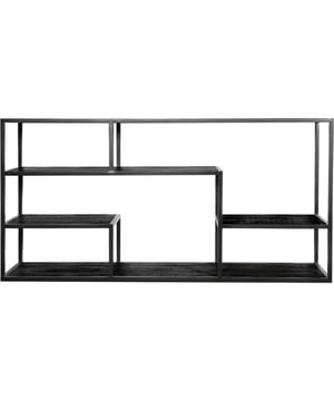 
Ben je op zoek naar een stoere, industriële kast? Vakkenkast Huub combineert zwart mangohout met zwart metaal. Doordat de open vakken asymmetrisch zijn ingedeeld ontstaat er een speels effect voor in jouw interieur. Met deze houten vakkenkast heb je zowel een trendy als functionele kast voor in de woonkamer, slaapkamer of het thuiskantoor. Je kunt Vakkenkast Huub ook als roomdivider gebruiken, plaats daarvoor de kast midden in de ruimte of haaks tegen de wand. Stal verschillende spulletjes uit voor een persoonlijke en gezellige touch. Vakkenkast Huub is gemaakt van zwart metaal en zwart mangohout. Het product wordt op een ambachtelijke manier met de handgemaakt. Dit is een bewuste keuze omdat wij op die manier de uitstraling bereiken welke we voor ogen hebben, namelijk een unieke en rustieke uitstraling voor onze producten. Omdat dit product handgemaakt is kunnen imperfecties voorkomen, denk hierbij aan: - Geringe kleurverschillen - Kleine deukjes of lijnen in het metaalwerk - Hout wat verschilt in dikte - Afmetingen die licht afwijken - Bolling en golving van het materiaal Kleine krasjes en oneffenheden geven leven en karakter aan de kast en zorgen voor de trendy, industriële uitstraling! Onderhoud Mangohout heeft in het algemeen weinig onderhoud nodig en is behandeld tegen vocht en vlekken. Wij geven echter geen garantie op het eventueel ontstaan van oneffenheden. Om beschadigingen, vlekken en kringen te voorkomen, raden wij aan om onderzetters en/of viltjes te gebruiken. Merk: Home67 Materiaal: Mangohout,Metaal Kleur: Zwart EAN: 8720769970964
