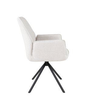 
Ontmoet Eetkamerstoel Alex! Als de opvolger van onze bestseller Eetkamerstoel Lex, brengt Alex een frisse wind in jouw interieur. Wat maakt Alex zo bijzonder? Het eerste wat opvalt is het nieuwe 180 graden draaibare onderstel. Hiermee kun je moeiteloos alle kanten op draaien zonder de stoel te verplaatsen. En wanneer je opstaat, keert Alex vanzelf terug naar zijn oude positie, waardoor het ultieme comfort wordt bereikt. Merk: Kick Collection Kleur: Wit Hoogte: 88 cm Breedte: 55 cm Diepte: 60 cm Zithoogte: 49 cm Zitdiepte: 44 cm Hoogte armleuning: 65 cm Materiaal: Texture stof Kleur onderstel: Zwart