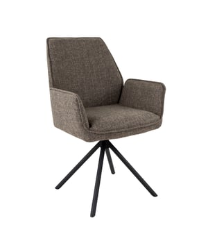 
Ontmoet Eetkamerstoel Alex! Als de opvolger van onze bestseller Eetkamerstoel Lex, brengt Alex een frisse wind in jouw interieur. Wat maakt Alex zo bijzonder? Het eerste wat opvalt is het nieuwe 180 graden draaibare onderstel. Hiermee kun je moeiteloos alle kanten op draaien zonder de stoel te verplaatsen. En wanneer je opstaat, keert Alex vanzelf terug naar zijn oude positie, waardoor het ultieme comfort wordt bereikt. Merk: Kick Collection Kleur: Taupe Hoogte: 88 cm Breedte: 55 cm Diepte: 60 cm Zithoogte: 49 cm Zitdiepte: 44 cm Hoogte armleuning: 65 cm Materiaal: Texture stof Kleur onderstel: Zwart