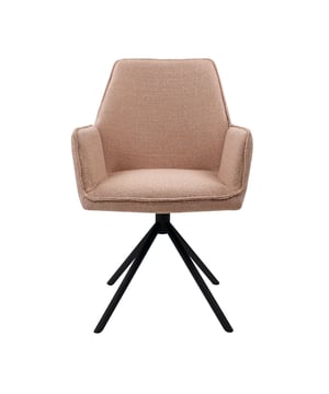 
Kick Eetkamerstoel Lex - Roze LOOK AT LEX! Deze unieke stoel met armleuning heeft zijn comfort te danken aan de goed aansluitende rugleuning en zachte zitting. Merk: Kick Collection Kleur: Roze Hoogte: 89 cm Breedte: 58 cm Diepte: 60 cm Zithoogte: 49 cm Zitdiepte: 47 cm Hoogte armleuning: 65 cm Materiaal: Texture stof Kleur onderstel: Zwart