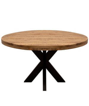 
Kick Industrial Eetkamertafel Dax Rond - 130 cm Met deze robuuste eetkamertafel worden jouw dineravonden een nog groter succes! Merk: Kick Collection Kleur: Mango Hoogte: 78 cm Breedte: 130 cm Diepte: 130 cm Gewicht: 38 kg Dikte van het blad: 6 cm
