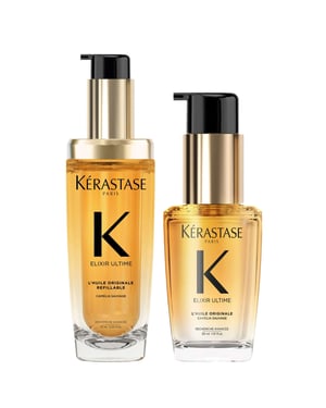 Kérastase Elixir Ultime L'Huile Originale Duo — Refillable 75ml + 30ml Travel Size for All Hair Types