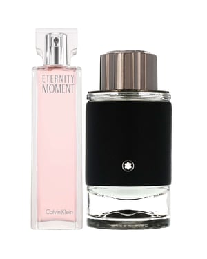 Calvin Klein and Montblanc Duo Set: Eternity Moment 100ml and Explorer 100ml Eau de Parfum