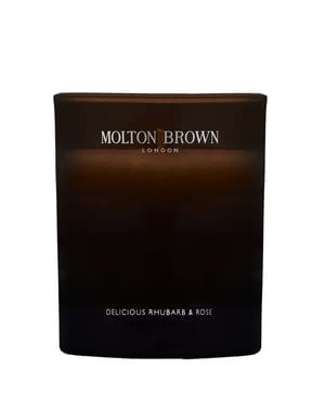 Molton Brown Rhubarb & Rose Scented Candle - 190g Luxury Home Fragrance