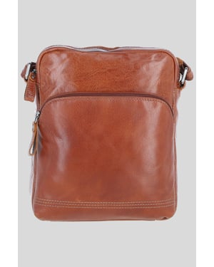 'Bruno' Real Leather Vintage Medium Flight Shoulder Bag