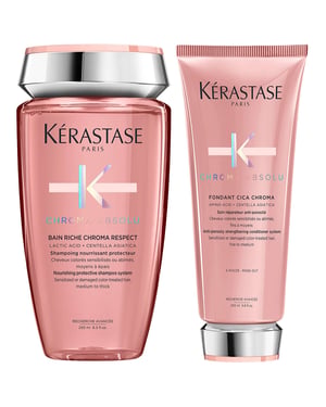 Kérastase Chroma Absolu Duo: Bain Riche Shampoo 250ml & Fondant Cica Chroma Conditioner 200ml