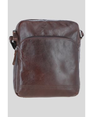 'Bruno' Real Leather Vintage Medium Flight Shoulder Bag