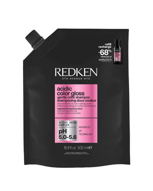 Redken Acidic Color Gloss Shampoo Refill Pouch for Vibrant Color and Shine