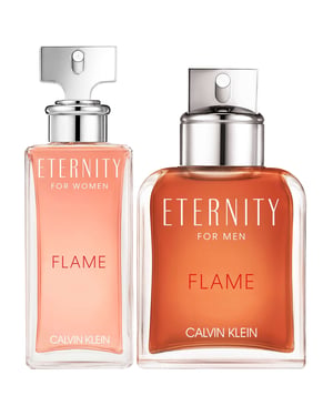 Calvin Klein Eternity Flame Duo — Women's 100ml Eau de Parfum & Men's 100ml Eau de Toilette