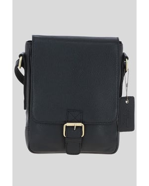 Compact Leather Flap Over Bag