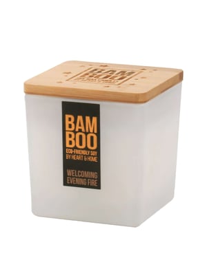 BAMBOO Large Soy Wax Jar Candle Welcoming Evening Fire 210g