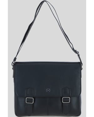 'Emissary' Real Leather Messenger Bag