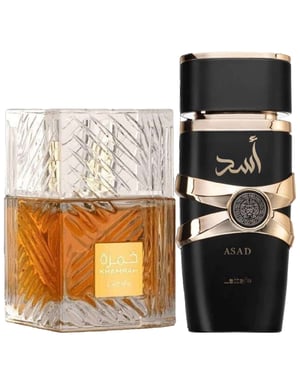 Lattafa Duo – Khamrah & Asad Eau de Parfum 100ml each.
