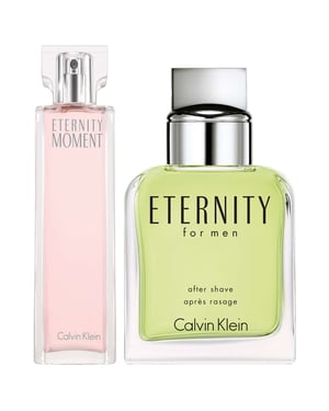 Calvin Klein Eternity Duo: Eternity Moment Eau de Parfum 100ml & Eternity for Men Aftershave Splash 100ml