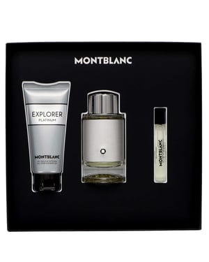Montblanc Explorer Platinum Eau de Parfum 100ml Gift Set with 7.5ml Travel Spray & 100ml Shower Gel