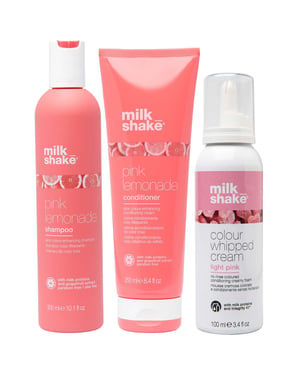 milk_shake Pink Lemonade Trio: Shampoo 300ml, Conditioner 250ml & Colour Whipped Cream Light Pink 100ml