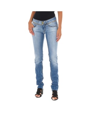 Long jean pants with narrow cut hems 10DB50159 woman