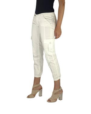 Long trousers with narrow cut and elastic hems 70DBF0646-R216 woman